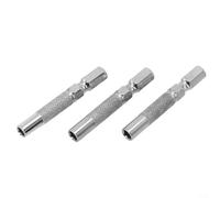 Zilimontt 3PCS Hex Insert Bit Adapter 6.35mm 1/4 Inch to 4mm Magnetic Holder for Electric Screwdrivers and Power Tools