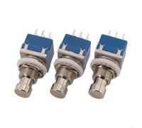 Zilimontt 3PCS PCB Button Switch Set, 3PDT 9-Pin Foot Switch for for Guitar Effect Pedals, True Bypass Design for for Preserving Signal Integrity, Durable Replacement Switch