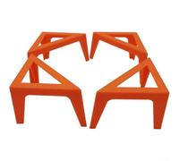 Zilimontt 4-Pack Portable Plastic Canvas Stands and Risers Holder for Acrylic Pouring Paintings, Board Support for Artists, Students and Hobbyists in Red, Green or(Orange)