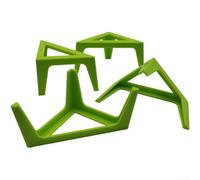 Zilimontt 4-Pack Portable Plastic Canvas Stands and Risers Holder for Acrylic Pouring Paintings, Board Support for Artists, Students and Hobbyists in Red, Green or(Green)