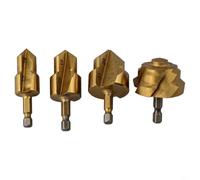 Zilimontt 4-Piece 6.35mm Hex Shank Water Pipe Expansion Drill Bit Set for PPR Plumbing, Compatible with #20/#25/#32/#40 Models and Electric Drills