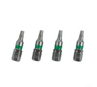 Zilimontt 4-Piece Magnetic for Torx Screwdriver Bit Set for T6-T40 with /4-Inch Hex Shank and 25mm Length for Electric and Hand Screwdrivers(for T15)