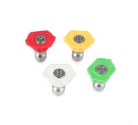 Zilimontt 4-Piece Pressure Washer Nozzle Set with Quick Connect Spray Tips for Efficient Cleaning, 0°/15°/25°/40° Brass Nozzles Compatible with Most Pressure Washers up