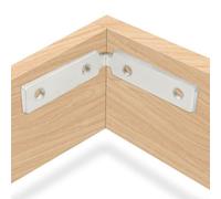 Zilimontt 4-Piece Stainless Steel Right Angle L-Shaped Bracket with Thickened Corner for Furniture Reinforcement, Compatible with Bookshelves, Tables, Chairs and