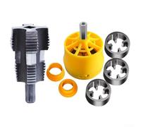 Zilimontt 4 Point and 6 Point PVC Pipe Threader Kit for Water Pipes with Electric Drill Compatibility, Long Lasting Construction and Double-Ended Design for Professional