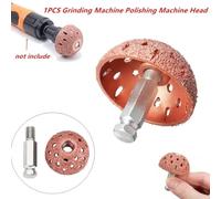 Zilimontt 42mm Alloy Tire Grinding Head with Hex Shank Adapter for Tire Repair and Buffing with High Speed Pneumatic Tools
