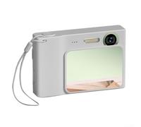 Zilimontt 48MP 4K Digital Camera For Students,Compact Digital Camera 6X12x3CM,High Resolution,User-Friendly Interface,Ideal For Travel & Selfies(Gray + 64G)