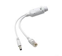 Zilimontt 48V to 12V Splitter Waterproof Adapter Cable Power Supply Module, IEEE802.3af/at Standard, 15W Output, 48-52V DC Input, 12V 2A Output for for IP Camera Outdoor