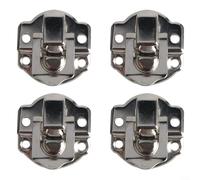 Zilimontt 4pcs Mini Suitcase Box Mailbox Chest Trunk Toggle Catch Lock Latch Clasp Hasps, Zinc Alloy Silver Hardware for Home Office Shop Installation