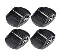 Zilimontt 4Pcs RV Trailer Pads Wheel Foot Leg Support Adapter Lift Pad for Fifth Wheel RVs and Campers Black Plastic Stabilizer Leveling Blocks