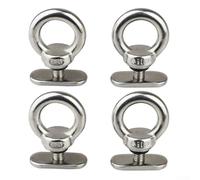 Zilimontt 4pcs Track Mount Tie Down Eyelet M6 316 Stainless Steel Accessory for Securing Bungee Cord, Paddle Leash, Fishing Net or Gear on Canoe, Boat and Other