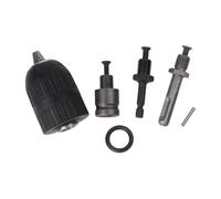 Zilimontt 5 in Keyless Drill Chuck Set with and Hex Shank Adapters, 2-13mm Capacity, /2" x 20 UNF Thread, Heavy Duty for Metalworking and Industrial