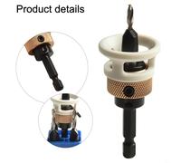 Zilimontt 5 Pcs Countersink Drill Bit Set Having Hex Shank Customizable Depth for Pilot Holes Compatible Having Screw Sizes 514 Includes Wrench for Hss 4241 Steel Construc(A)