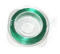 Zilimontt 50m Fishing Rod Guide Tying Thread for for Rod Building and Wrapping, Multi-Layer Woven Polyester Fiber with Metallic Bright Coating, Tough and Shiny Line for(green)
