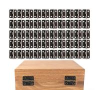 Zilimontt 50PCS Antique Flat Hinge for Wooden Box Jewelry Box Cabinet with Screws Bronze Silver Yellow 18x15mm Iron Material(Bronze 50pcs)