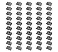 Zilimontt 50Pcs Stainless Steel Solar Panel Cable Clips Kit for for PV Module Wire Management, 304 Spring Steel Mounting Clamps with Flared Edges to Protect Cables, Easy