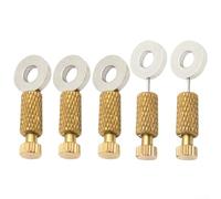 Zilimontt 5Pcs Handmade Leather DIY Tool Fixed Position Basting Needle Stitching Locking, Handmade Craft Goods Tools For Stitching Locate Pin Edges Holder Sparse Stitch(C)