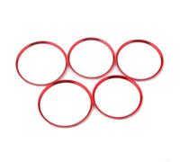 Zilimontt 5PCS Red Aluminum Air Vent Outlet Cover For Ring Trim for A Class W176 A200 A180 A220 B Class CLA GLA Series 2012-2016 Interior Car Accessories