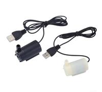 Zilimontt 5V USB Submersible Water with Head and 2-3L/min Flow Rate for Garden Fountains, Aquariums and Small Ponds, for Ultra Quiet Design with Detachable Structure(White)