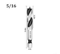 Zilimontt 6.35mm Quick Change Hex Shank 3-Point for Stubby Drill Bit Set for Woodworking with High Speed Steel Construction and /4 Inch Hex Shank Compatible with Standard(#)