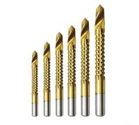 Zilimontt 6-Piece 3-8mm High Speed Steel Slot Drill Bit Set with 135° Bevel Blade for Woodworking, Iron-Aluminum Alloy and Plastic Board Processing
