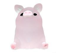 Zilimontt 6-Piece Resin Car Decorations Set with Cartoon Animal Design for Center Console and Rearview Mirror, Pink Color, Fit for Most Cars and Motorcycles