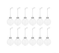 Zilimontt 6Pcs Clear Acrylic Fillable Ball Ornaments DIY Christmas Tree Decorations Transparent Hanging Baubles Wedding Party Home Display Decor(8cm)
