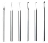 Zilimontt 6Pcs Round Cup Burr 3/32Inch Shank Silver Jewelry Making Burs Wire Rounder Bits,Cutting Burs For Crafting Needs, Steel Jeweler's Tools