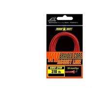 Zilimontt 8 Strands PE Hollow Core Fishing Assist Line 100-310LB Aramid Fibre High Strength High Cut Resistance Low Visibility Red for for Assist Hook Rigging(310LB)