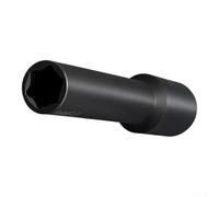 Zilimontt 80mm Long Reach 13mm Socket 1/2in Square Drive Black | Strong built-in magnet, prevents nut dropping, 13mm precise fit, deep well design, 1/2in drive compatible