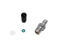 Zilimontt 8mm Male Quick Connect Fitting, One-Way Stainless Steel Fill Nipple for Air Compressor, 300bar/4500psi High Pressure Valve Core Adapter Kit with O-For Ring(1/8BSPP)
