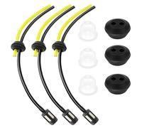Zilimontt 9-Piece Grass Trimmer Fuel Line Filter Kit with Fuel Hoses, Gaskets and Primers for Brush Cutter, Lawn Mower, Hedge Trimmer - PVC and Rubber Construction