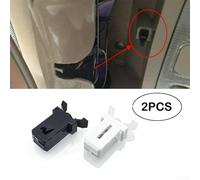 Zilimontt ABS Door Lock Switch Replacement Latch for Car Overhead Console, Self-Latching Push-to-Open Catch for Touch Bins and Storage Compartments, 3 x 2 x 1 cm, Black and White, 2-Pack