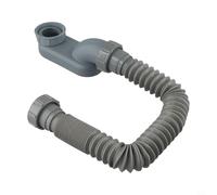 Zilimontt Abs Drain Profile Rv Flexible Pipe with Low Bathtub P Trap Spacesaving Freestanding Tub Waste Set for Bath or Shower Function Installation with Secure Wate
