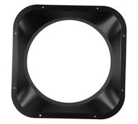 Zilimontt ABS Plastic Square Flange Ventilation Duct Connector with Check Valve for for 100-300mm Diameter Hose, Compatible with Bathroom or Kitchen Extractor Fan, in-Line(100#)