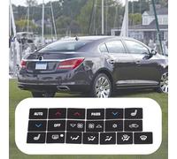 Zilimontt AC Climate Control Button Repair Decal Sticker - Black Overlay with White Lettering for Lacrosse (2005-2009), High-Grade Vinyl, Precise Fit for HVAC Contr