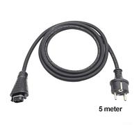 Zilimontt AC Power Connection Cable H07RN-F 3x1.5mm² with Field Connector for for HMS Series Microinverters, Compatible with Schuko CEE 7/7 Plug, IP44 Outdoor(5 Meters)