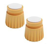 Zilimontt Adjustable Bed Frame Stabilizer Headboard Stopper Tools, 2 Pack Heavy Duty ABS Anti Shake Noise Reducer, Fits Gap Between Wall and Bed, Supports Up to 600kg, 2(Yellow S)