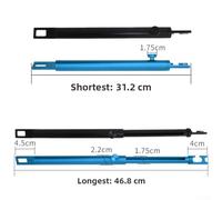 Zilimontt Adjustable Car Tailgate Stand Prop Rod - Aluminum Alloy Boot Support for SUVs & Vehicles, 31.2-46.8 cm Extension, Heat-Resistant Trunk Suspension Strut Tool(Blue)