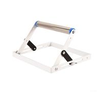 Zilimontt Adjustable Cutting Machine Support Frame 25-165mm Height Material Bracket for Power Tools, Foldable Stainless Steel Design with Silver and Blue Options(20CM)