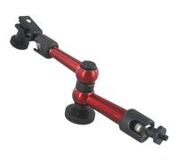 Zilimontt Adjustable Magnetic Base Holder for Dial Indicator Flexible Stand with M8/m5 Thread 300 Over 340/165mm Lengths Chromeplated Alloy Steel Gold/red(type3)