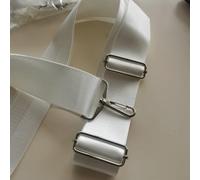 Zilimontt Adjustable Tennis Net Center Strap for Tennis Courts - Nylon Webbing with Metal Spring Hook, 220 x 5 cm, White, Intermediate Height Adjustment for Standard Tennis