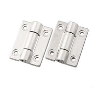 Zilimontt Adjustable Torque Damping Cabinet Door Hinges 2 Pack, Zinc Alloy Position Stop Flat Hinge Shaft with 360° Rotation and Angle Positioning for for Furniture(Silver)