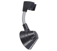 Zilimontt Adjustable Vacuum Suction Cup Shower Head Holder with Chrome Finish for Most Shower Heads, No Tools Installation Required, Strong Bearing Capacity up to 10kg,(Black)
