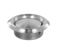 Zilimontt Adjustable Vent Grille Cover 304 Stainless Steel Round Exhaust Ventilation Air Valve Wall Ceiling Mount 100mm 125mm 150mm Silver Bathroom Kitchen(125mm)