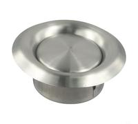 Zilimontt Adjustable Vent Grille Cover 304 Stainless Steel Round Exhaust Ventilation Air Valve Wall Ceiling Mount 100mm 125mm 150mm Silver Bathroom Kitchen(100mm)