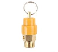 Zilimontt Air Compressor Safety Relief Valve Pressure Release Regulator Thread Connection 1/4 3/8 1/2 Inch Brass Construction for Pressure Vessels Industrial Equipment(3/8)