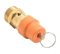 Zilimontt Air Compressor Safety Relief Valve Pressure Release Regulator Thread Connection 1/4 3/8 1/2 Inch Brass Construction for Pressure Vessels Industrial Equipment(1/2)