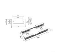 Zilimontt Aluminium Woodworking T-Track Intersection Connector, Cross Track Joint Piece for Jigs and Fixtures, Durable Lightweight 80mm x 30mm x 12.8mm Accessory for(Silver)