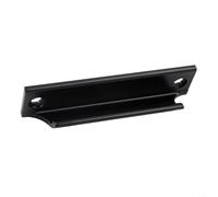 Zilimontt Aluminum Alloy Cabinet Pull Handle with Black Finish, Solid Wood Casement and Screen Door Handle for Cabinets, Sliding Doors and Balcony Doors, 76mm Hole Pitch, 9x2x2cm S(Black)